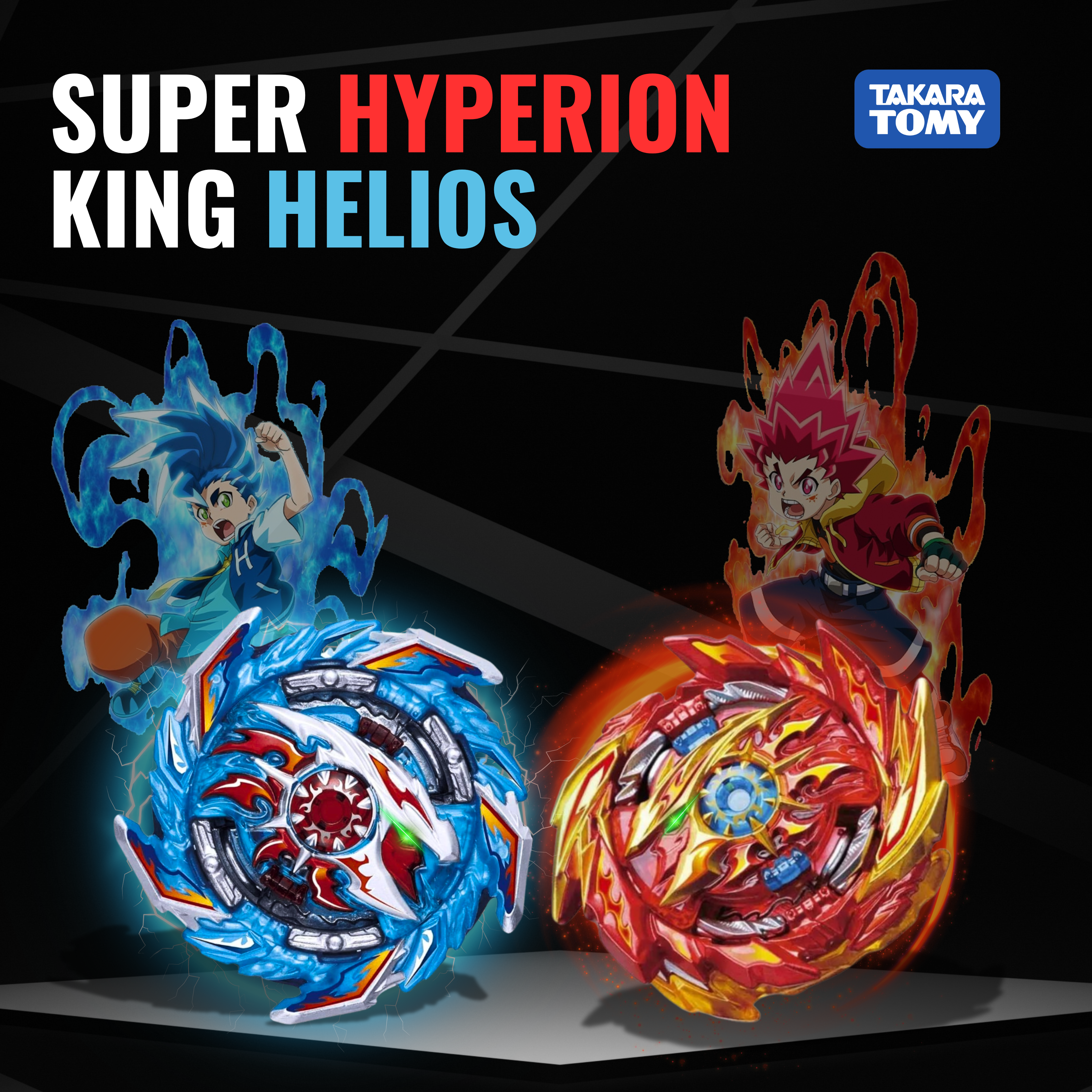 Hermanos Asahi Pack Doble (King Helios Zone 1B y Super Hyperion Xceed 1A) (Takara Tomy) [BeyBlade Original]