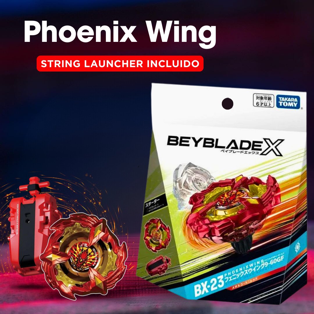 BX - 23 Phoenix Wing 9 - 60GF Beyblade X + Lanzador de Cuerda Incluido [BeyBlade Takara Tomy] - BeyClub Shop