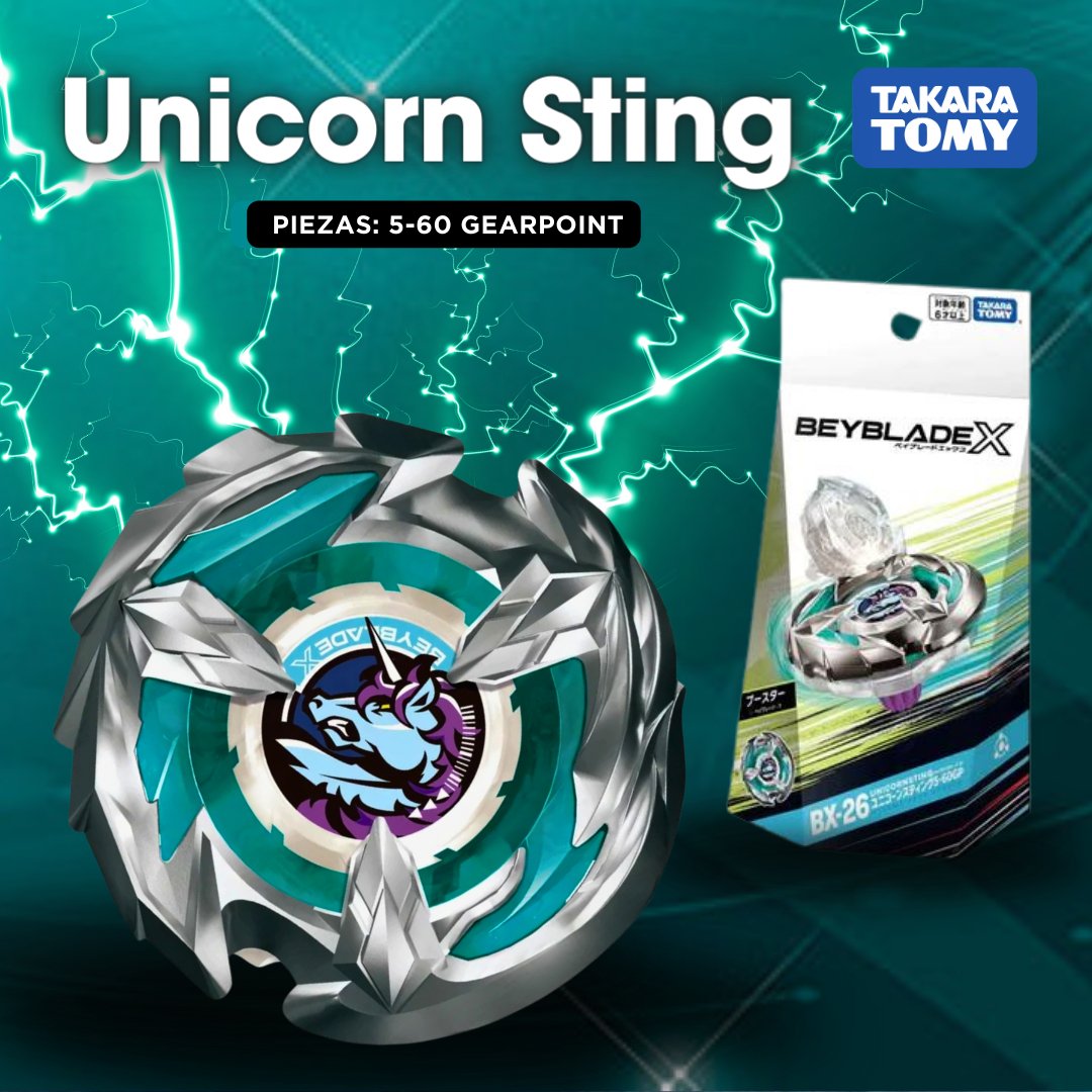 BX - 26 Unicorn Sting 5 - 60GearPoint [BeyBlade X] [Takara Tomy] - BeyClub Shop